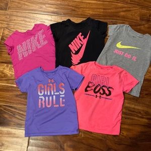 Under Armour and Nike Tshirts Size 5